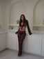 SCARLET BLACK BEACH SET